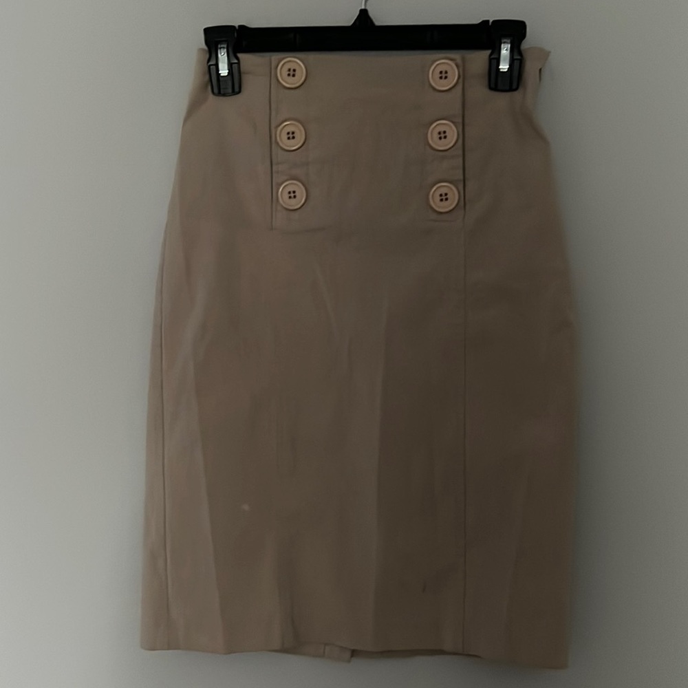 Zinc Pencil skirt Midi size 7 tan